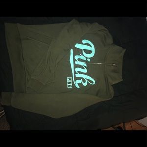 Green pink zip up
